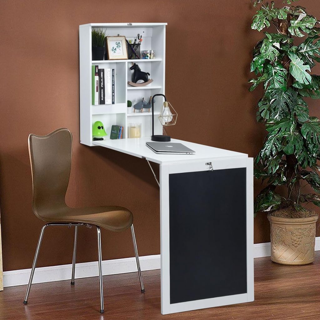 CASART Wall-Mounted Foldable Desk for Small Home Office