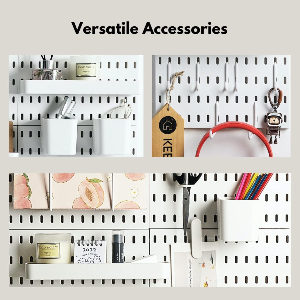 Wall-mounted Pegboard to Maximise Space in Your Small Home Office