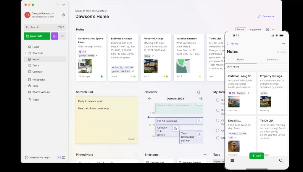 evernote productivity tools for home offices